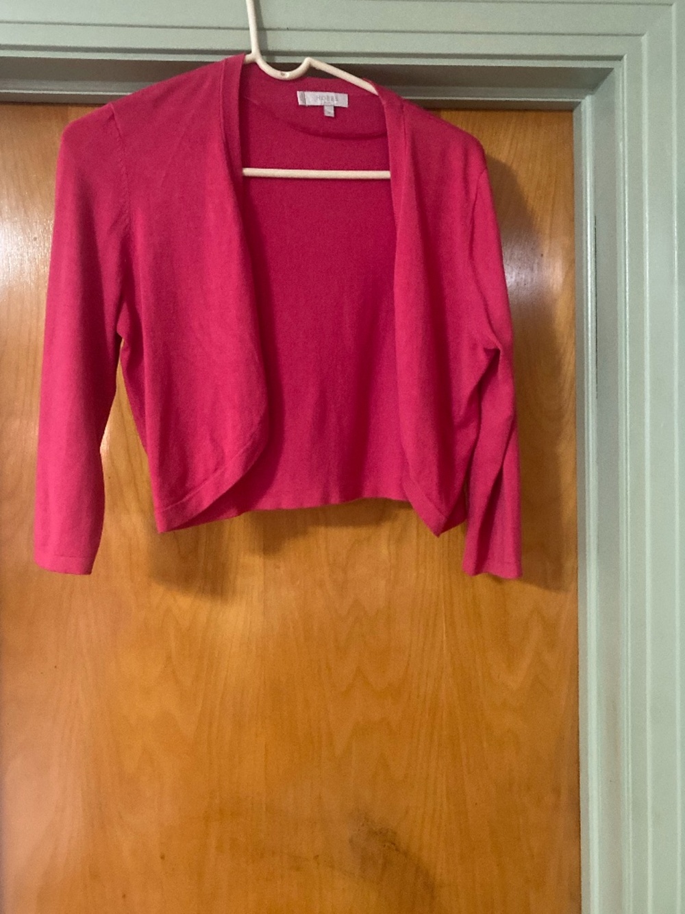 Hobbs London Strawberry Red Bolero Shrug Coverup Size Medium